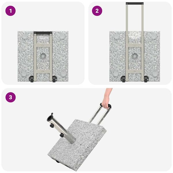 vidaXL Parasol Base Grey 41 x 41 x 37 cm Granite