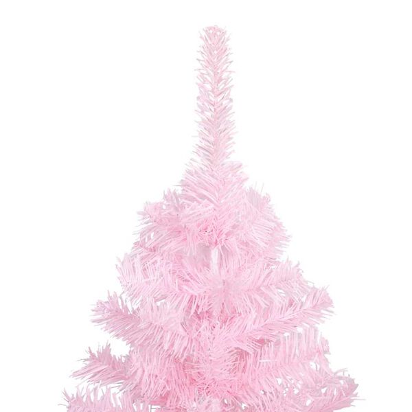 vidaXL Artificial Pre-lit Christmas Tree with Ball Set Pink 240 cm PVC