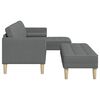 vidaXL Sofa Set 2 pcs Dark grey 173 x 131 x 67 cm Fabric