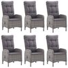 vidaXL 7 Piece Garden Dining Set Grey