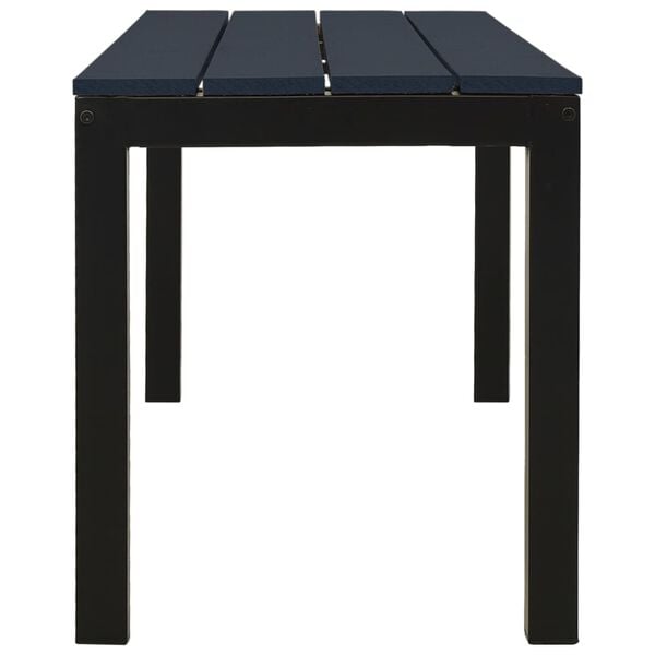 vidaXL Garden Bench 110 cm Steel and WPC Black