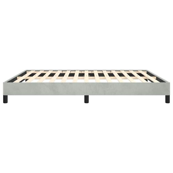 vidaXL Bed Frame without Mattress Light Grey California King Velvet