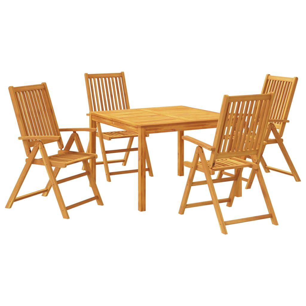 vidaXL 5 Piece Garden Dining Set Solid Wood Acacia