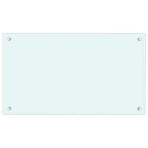 vidaXL Kitchen Backsplash White 70 x 40 cm Tempered Glass