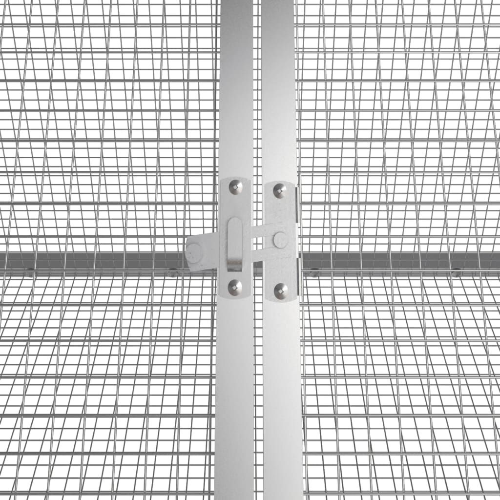 vidaXL Rabbit Cage Anthracite 302.5x80.5x71 cm Galvanised Steel