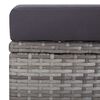 vidaXL Reclining Garden Chair with Cushions Poly Rattan Grey