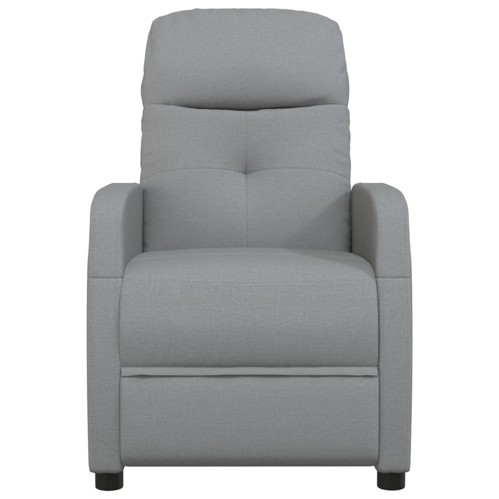 vidaXL Recliner Chair Light Grey Fabric