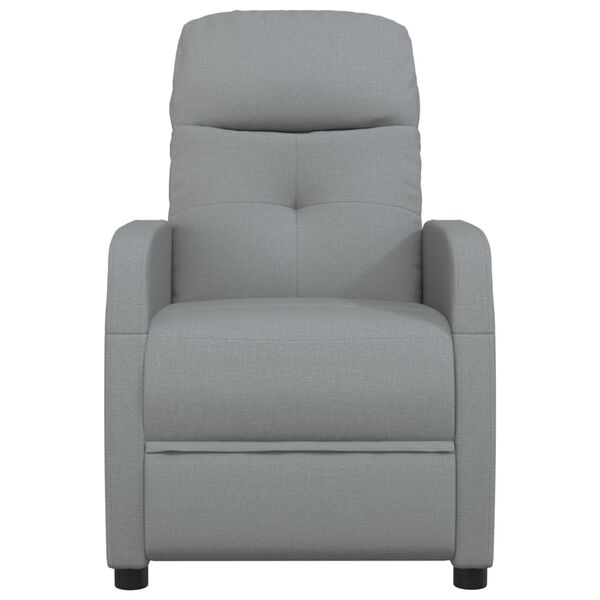 vidaXL Recliner Chair Light Grey Fabric