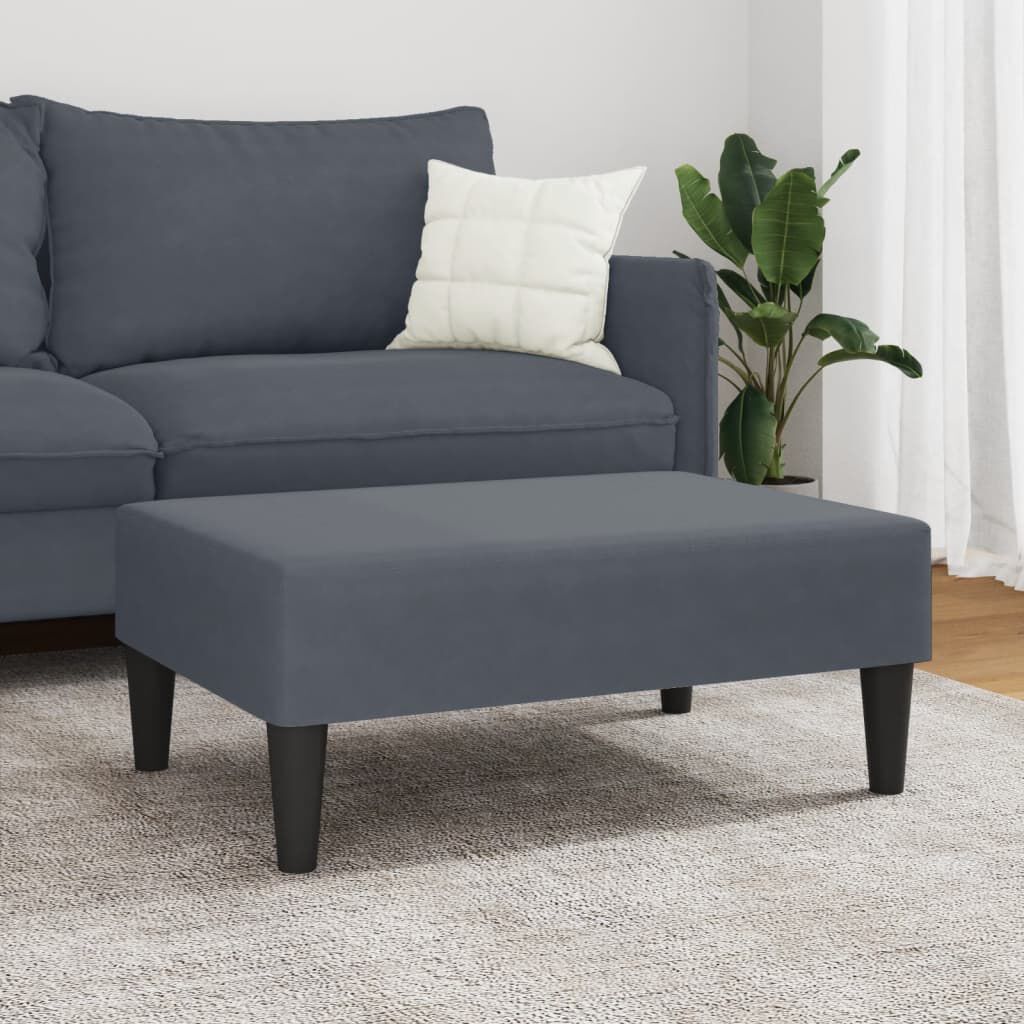 vidaXL Footstool Dark Grey 77x55x31 cm Velvet