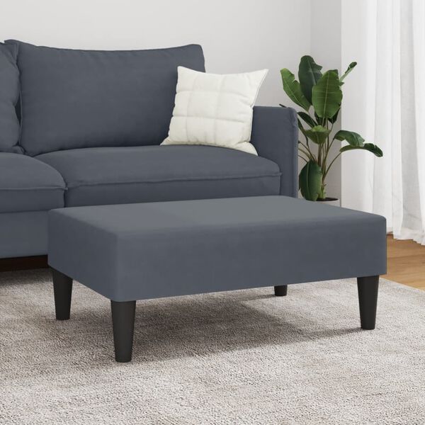 vidaXL Footstool Dark Grey 77x55x31 cm Velvet