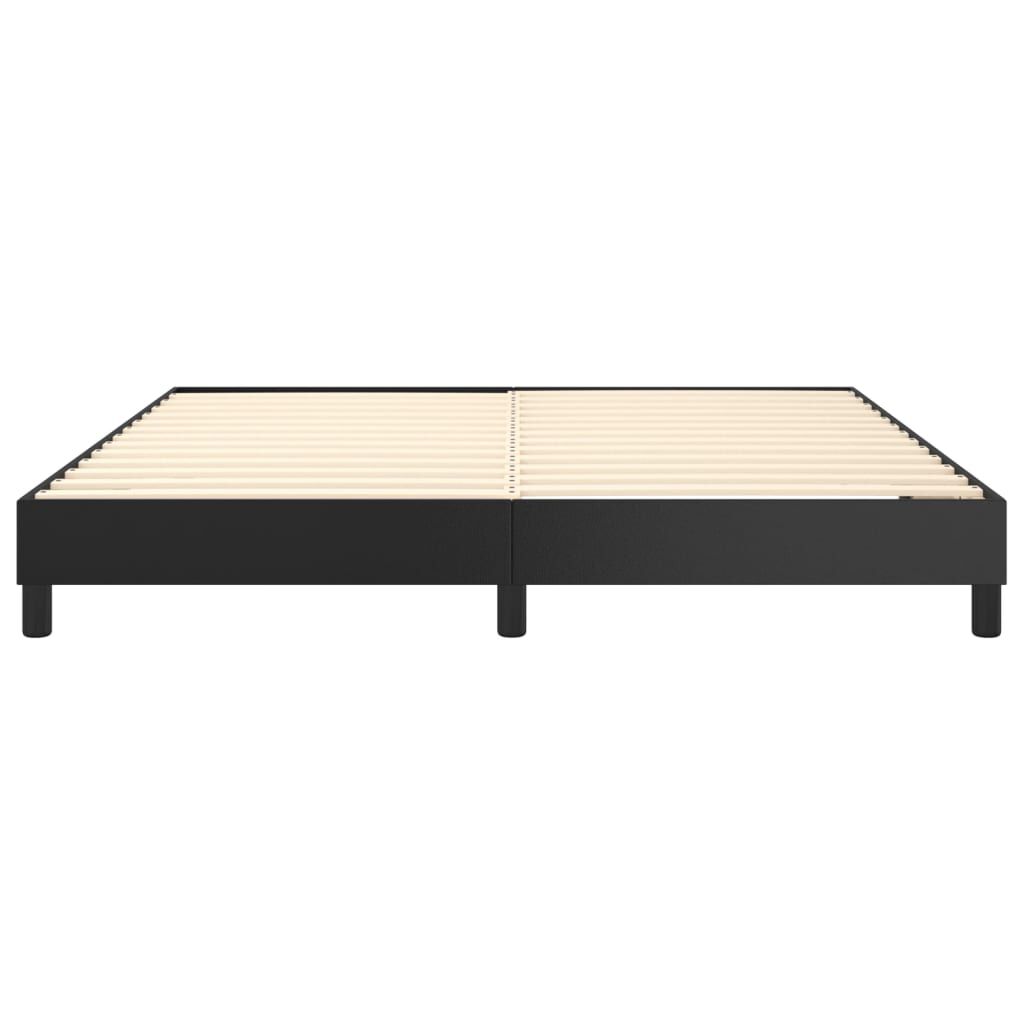 vidaXL Bed Frame without Mattress Black 183x213 cm Faux Leather