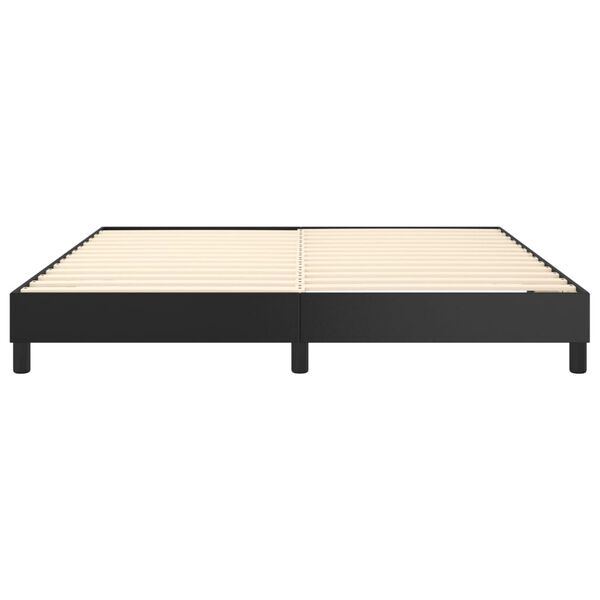 vidaXL Bed Frame without Mattress Black 183x213 cm Faux Leather