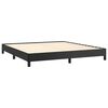 vidaXL Bed Frame without Mattress Black 193x203 cm King Faux Leather