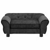 vidaXL Dog Sofa Dark Grey 72x45x30 cm Plush