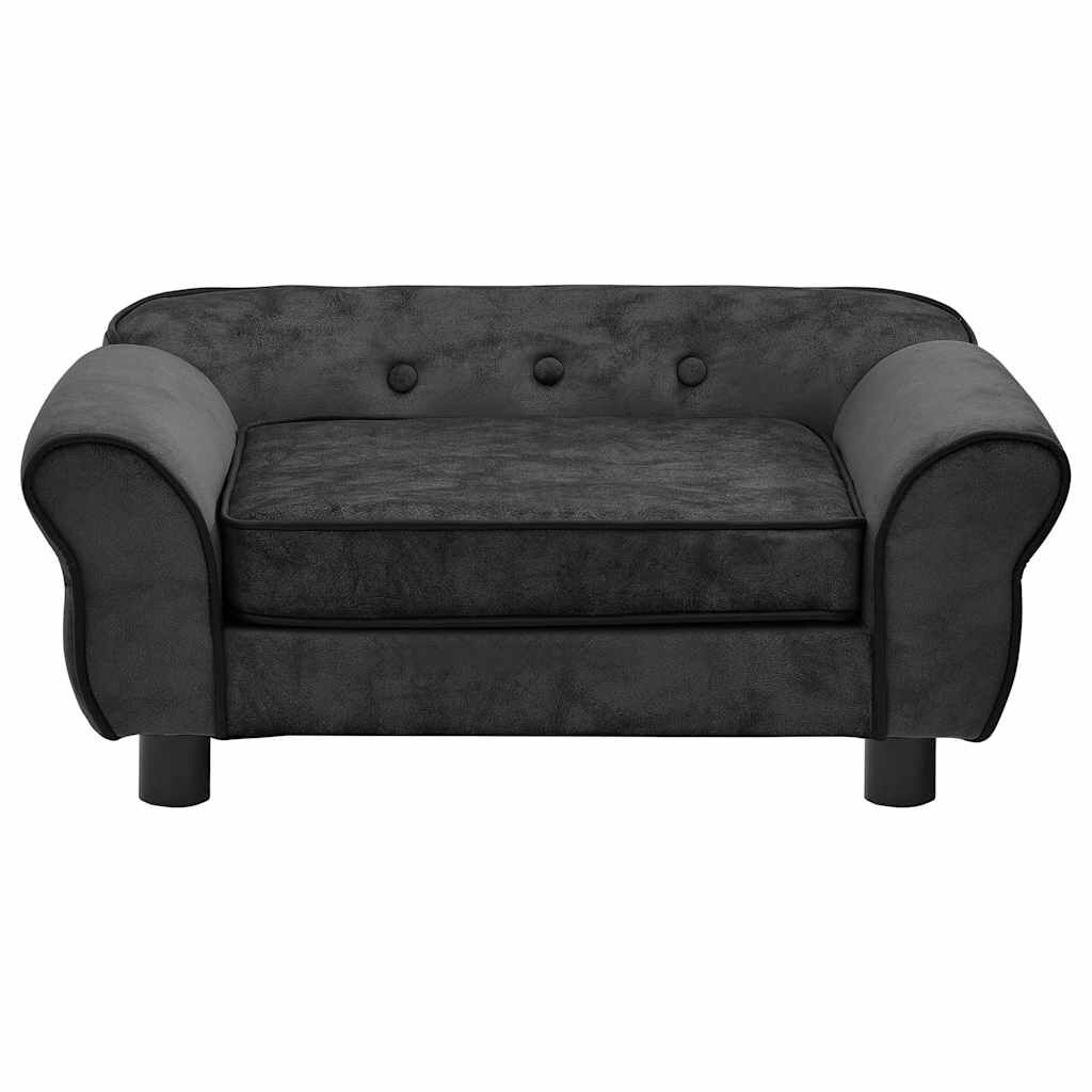 vidaXL Dog Sofa Dark Grey 72x45x30 cm Plush