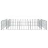 vidaXL Gabion Raised Bed Galvanised Steel 100x100x20 cm
