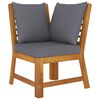 vidaXL 5 Piece Garden Lounge Set with Cushion Solid Acacia Wood