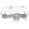 vidaXL Garden Sofa Set with Cushion 6 pcs Grey Poly rattan