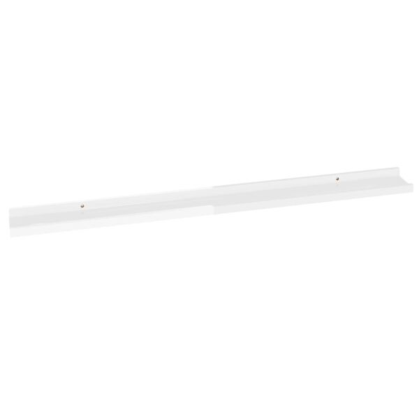 vidaXL Wall Shelves 2 pcs High Gloss White 100x9x3 cm