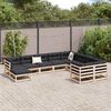 vidaXL 10 Piece Garden Sofa Set with Cushions Solid Wood Pine