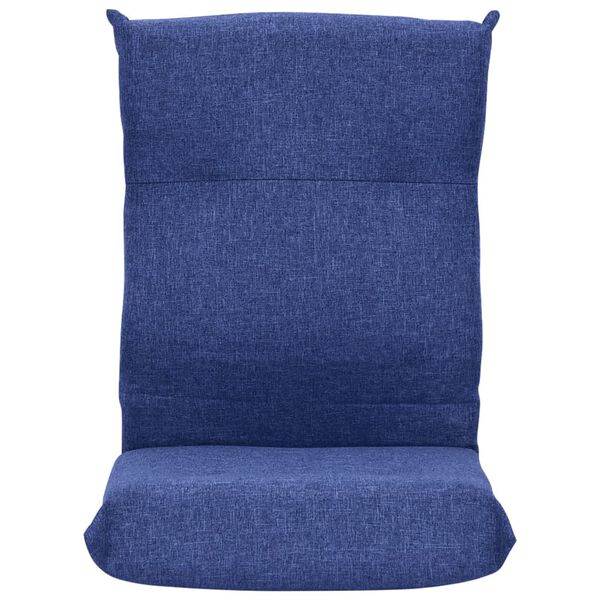 vidaXL Folding Floor Chair Blue Fabric
