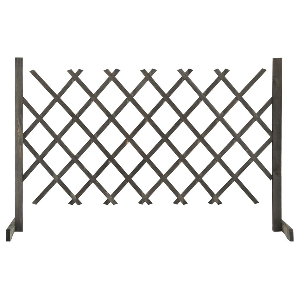 vidaXL Garden Trellis Fence Grey 120x90 cm Solid Firwood