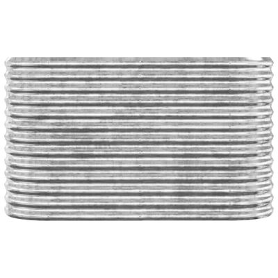 vidaXL Garden Raised Bed Powder-coated Steel 114x40x68 cm Silver