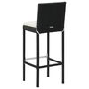 vidaXL 5 Piece Garden Bar Set with Cushions Black