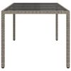 vidaXL Garden Dining Table Grey 190 x 90 x 75 cm Poly Rattan