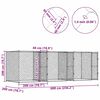 vidaXL Dog Cage Silver 600 x 200 x 200 cm Galvanised Steel