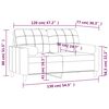 vidaXL 2-Seater Sofa with Pillows&Cushions Dark Grey 120 cm Fabric