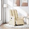 vidaXL Electric Massage Recliner Chair Cream Fabric