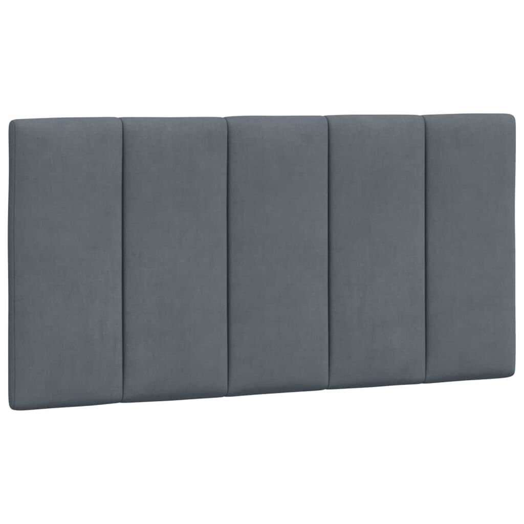 vidaXL Bed Frame with LED without Mattress "Hanko" Dark Grey 100x190 cm Velvet