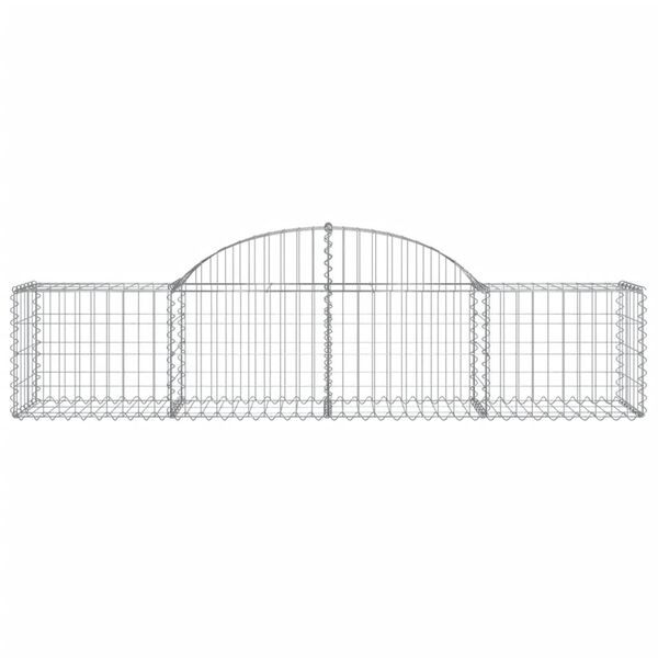 vidaXL Arched Gabion Basket 200x50x40/60 cm Galvanised Iron