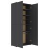 vidaXL Shoe Cabinet Grey 80x39x178 cm Engineered Wood