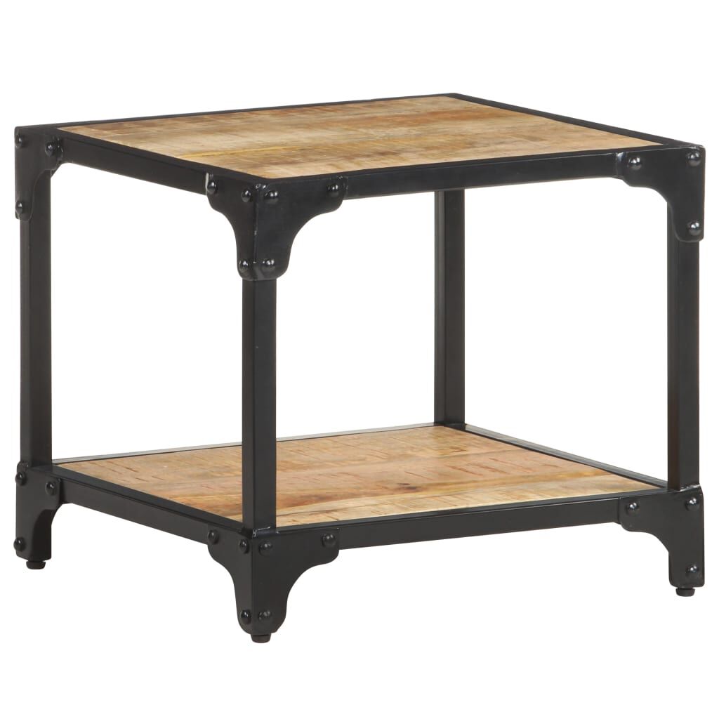 vidaXL Coffee Table 40x40x36 cm Solid Rough Mango Wood