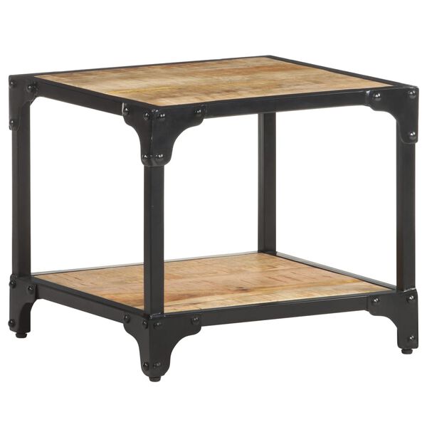 vidaXL Coffee Table 40x40x36 cm Solid Rough Mango Wood