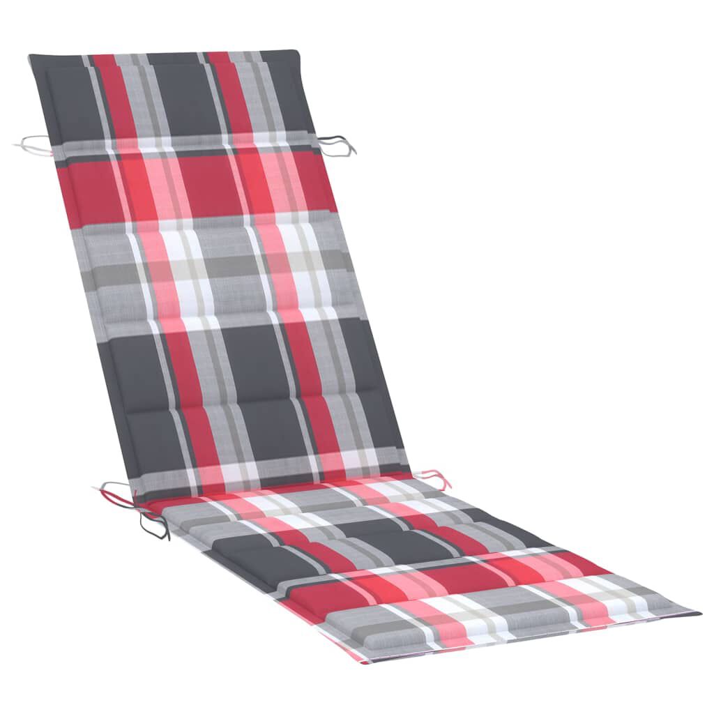 vidaXL Sun Loungers 2 pcs with Table and Cushions Solid Acacia Wood
