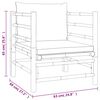 vidaXL Garden Sofa with Taupe Cushions Bamboo