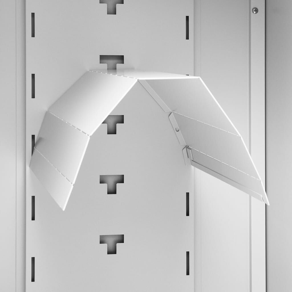 vidaXL Saddle Cabinet Light Grey 53x53x140 cm Steel