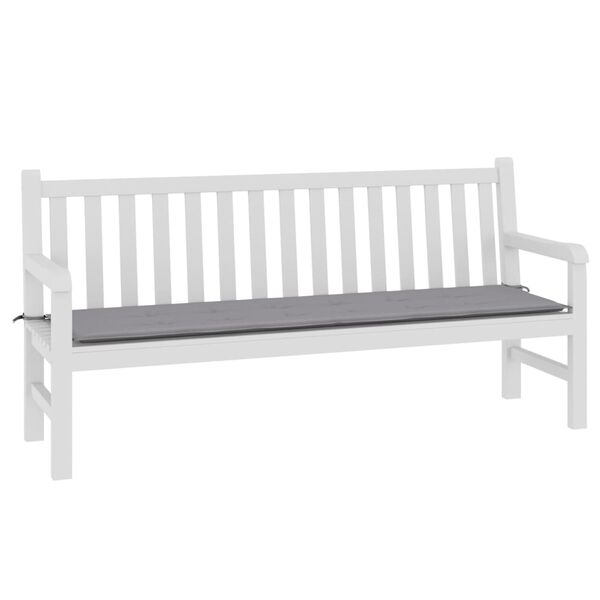 vidaXL Garden Bench Cushion Grey 180x50x3 cm Oxford Fabric