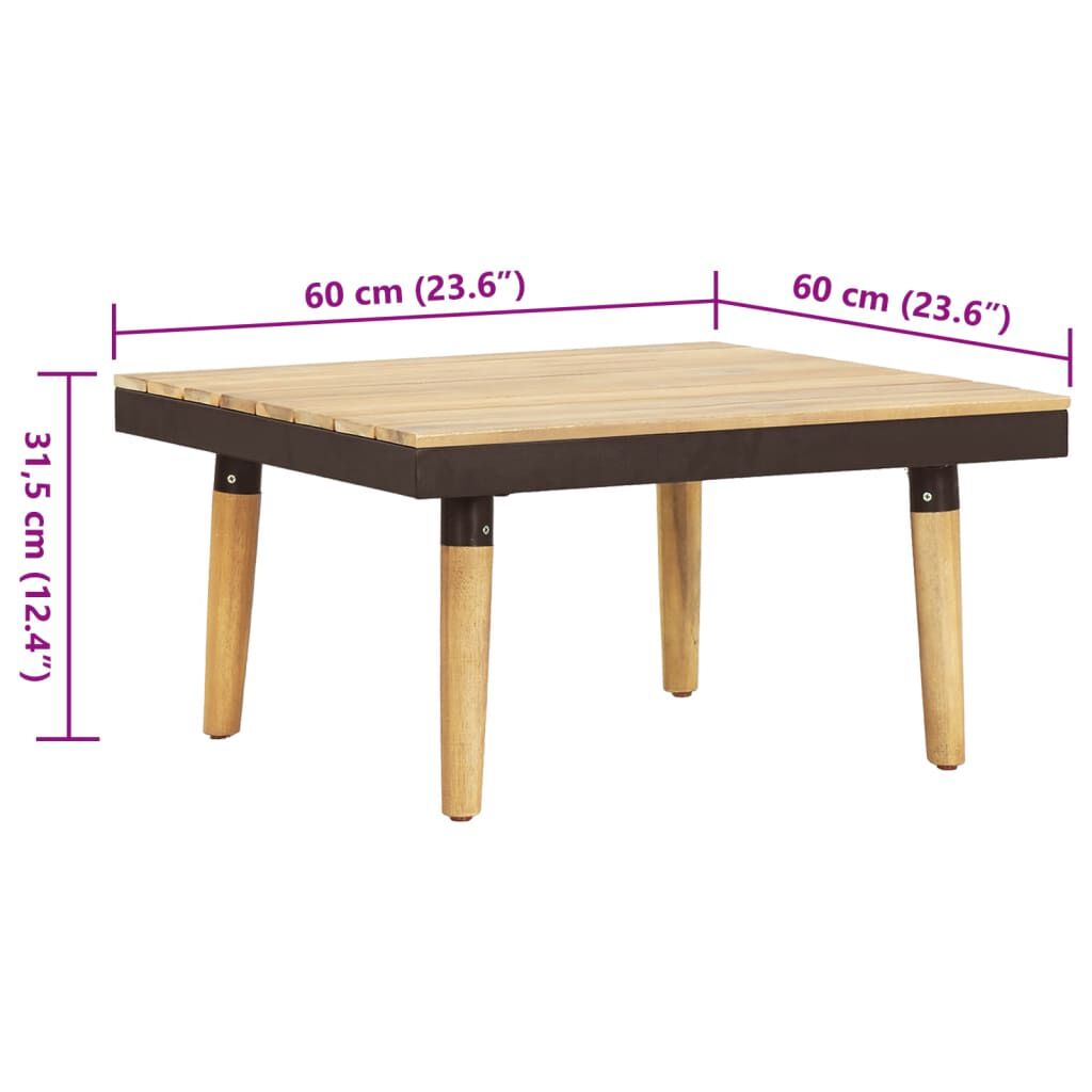 vidaXL 8-Seater Garden Lounge Set with Cushions Solid Acacia Wood