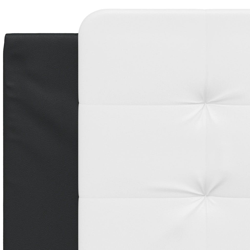 vidaXL Headboard Cushion "Zadar" Black and White 100 cm Faux Leather