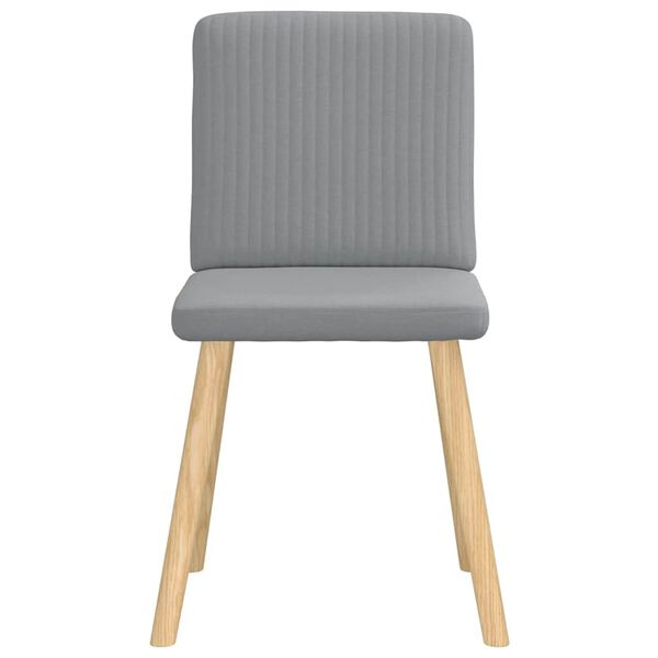 vidaXL Dining Chairs 4 pcs Light Grey Fabric