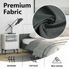vidaXL Bed Frame without Mattress Dark Grey King Fabric