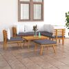 vidaXL 8 Piece Garden Lounge Set with Cushions Solid Wood Acacia