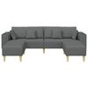vidaXL Fabric Sofa with Cushion Dark Grey 208 cm Fabric