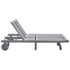 vidaXL 2-Person Garden Sun Lounger with Cushion Grey Solid Acacia Wood