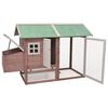 vidaXL Chicken Cage Mocha 170x81x110 cm Solid Pine & Fir Wood