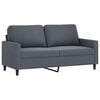 vidaXL 2 Piece Sofa Set with Cushions Dark Grey Velvet